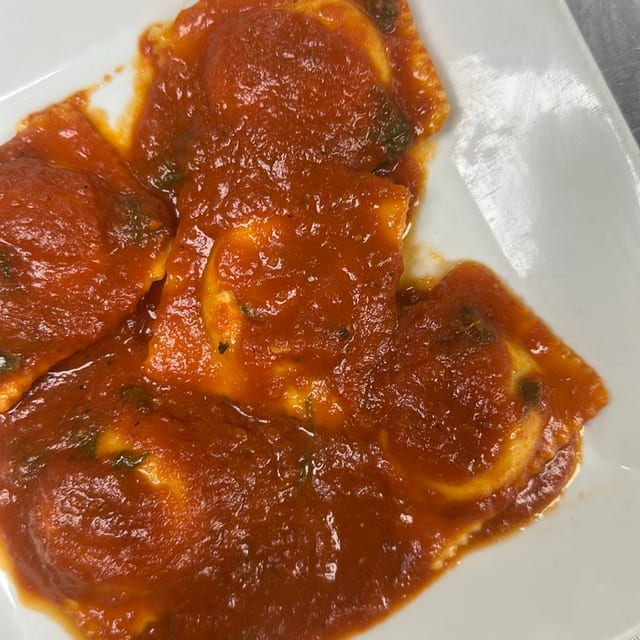 Homemade Cheese Ravioli.