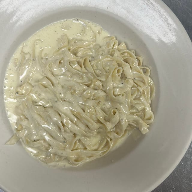 Homemade Fettuccine Alfredo.