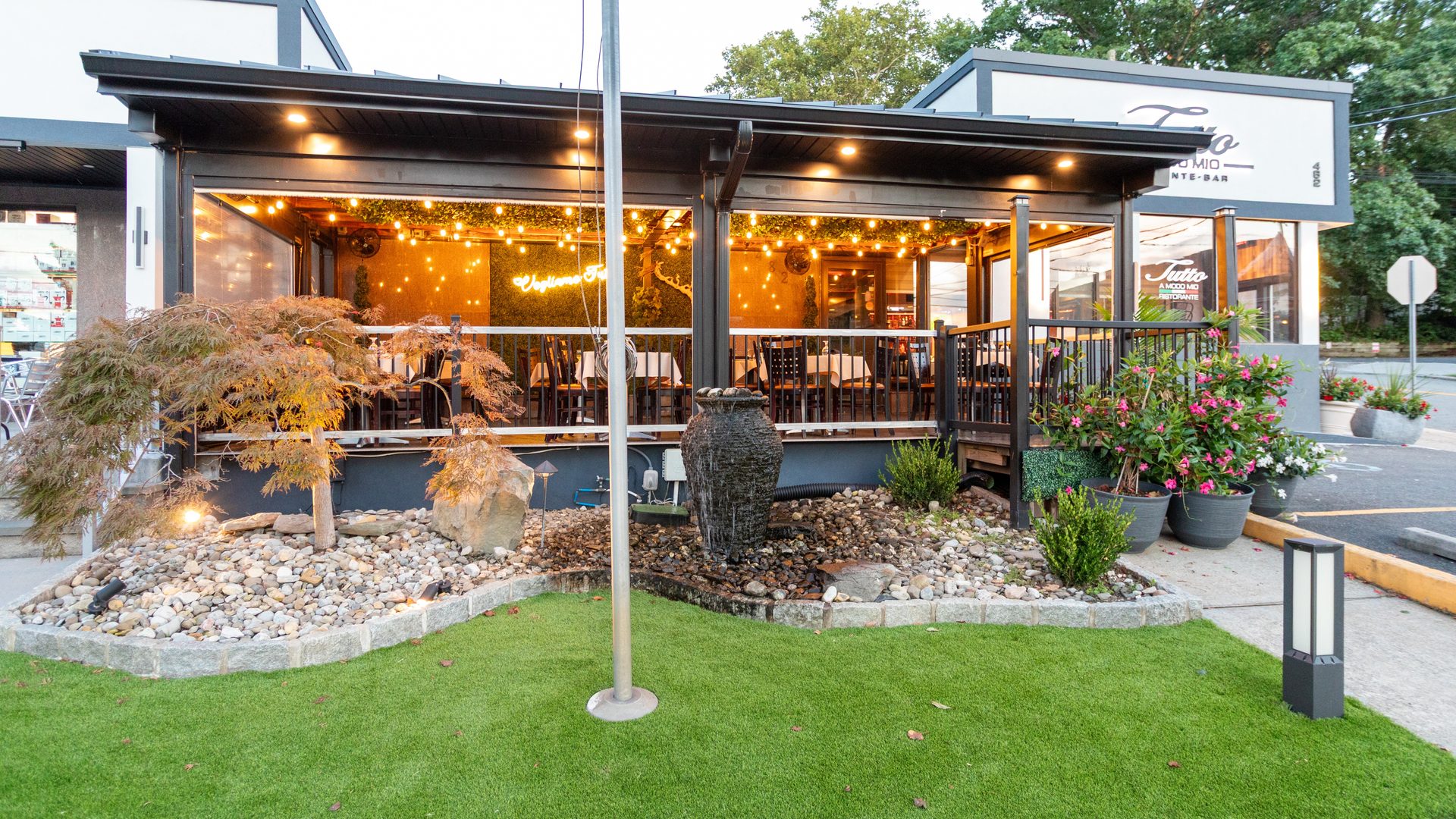 The enclosed patio