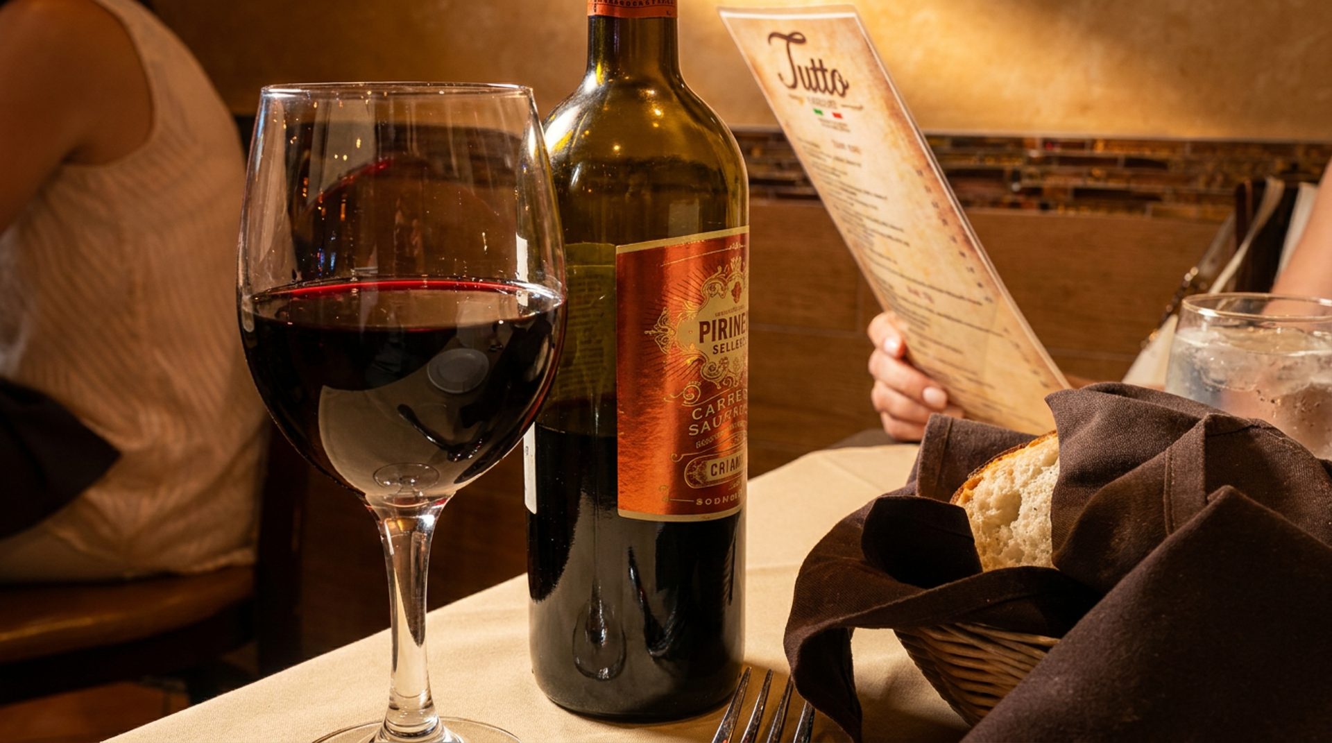 Wines by the glass and bottle