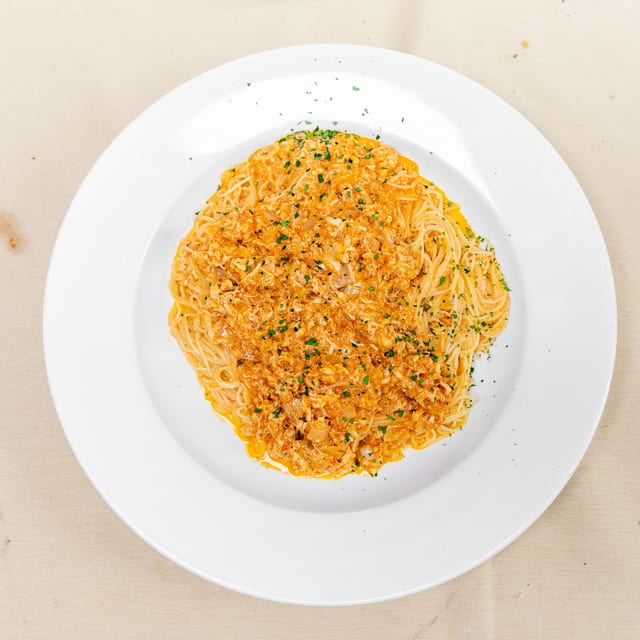 Capellini Con Polpa Di Granchi.